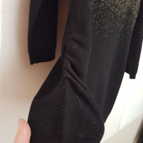 REITMANS Black and Gold Shimmer Cowl Neck Top 3/4 Sleeve.  Medium. NWOT - Picture 13 of 15